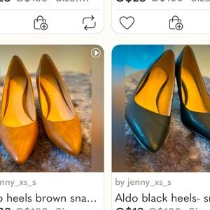 Aldo snakeskin black and brown